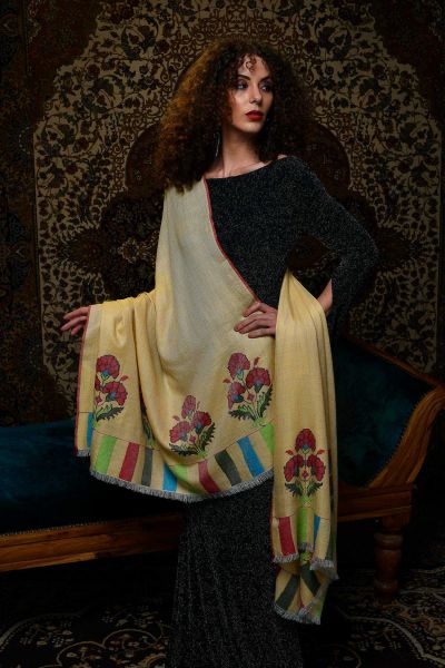 Kani Camel wool Pashmina Shawl Scarf Stole Wrap Kashmir Pashmina,Special Woman Shawl Jamavar,Woman,Handwoven Motif Pure Pashmina
