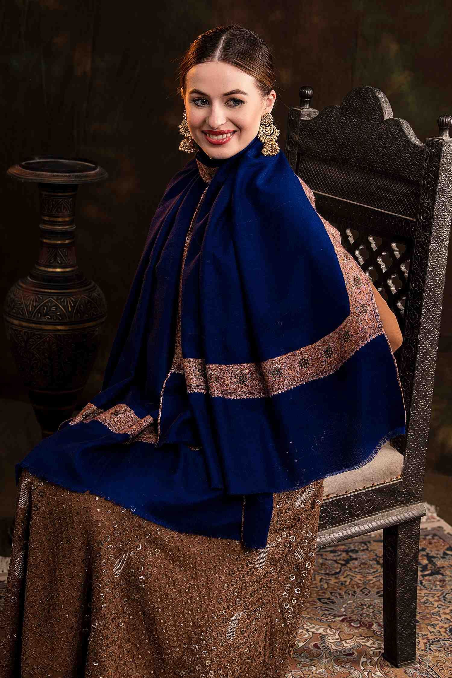 Aalin Blue Pashmina Shawl