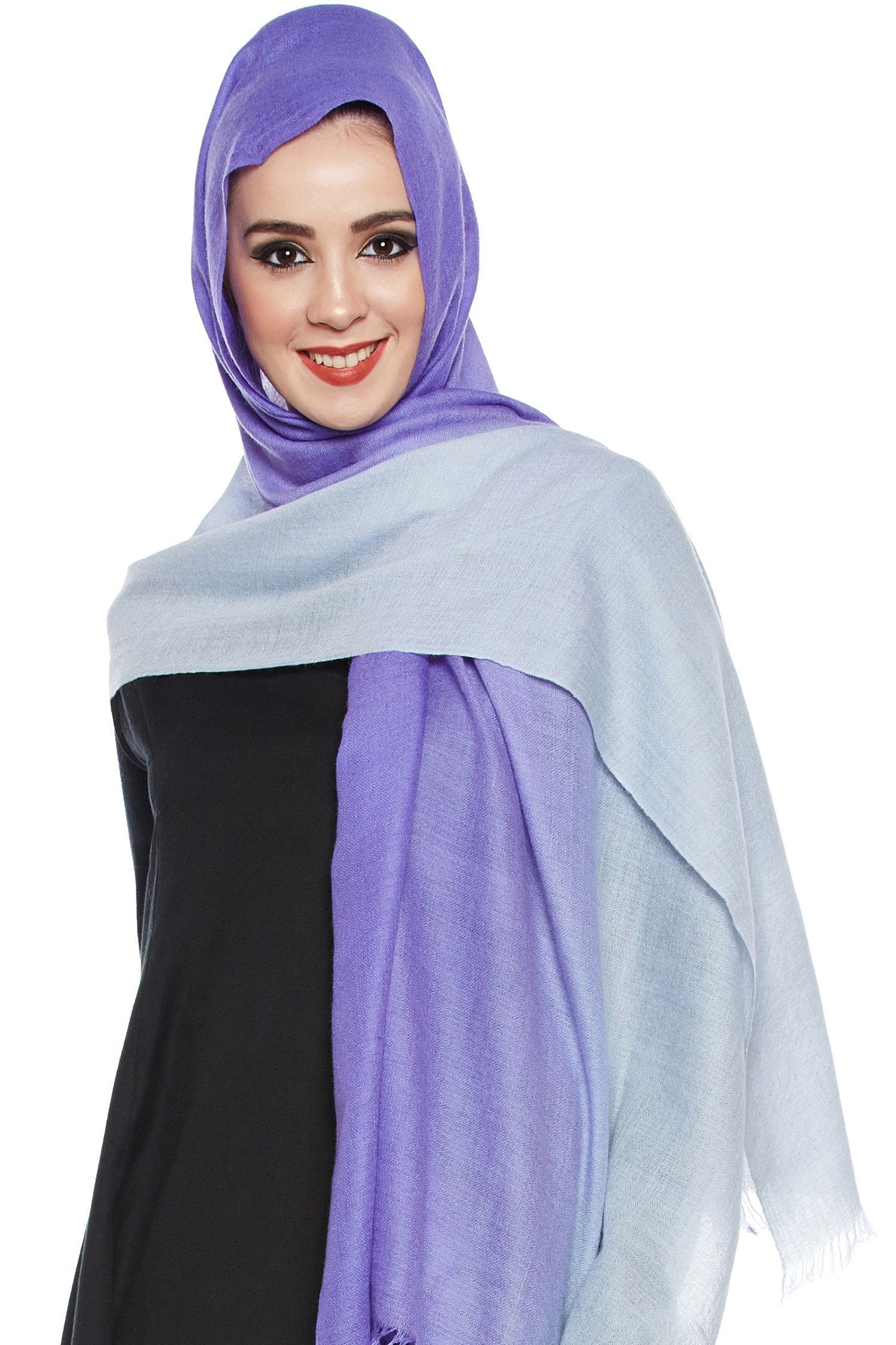 Blue Bloom Ombre Pashmina Hijab