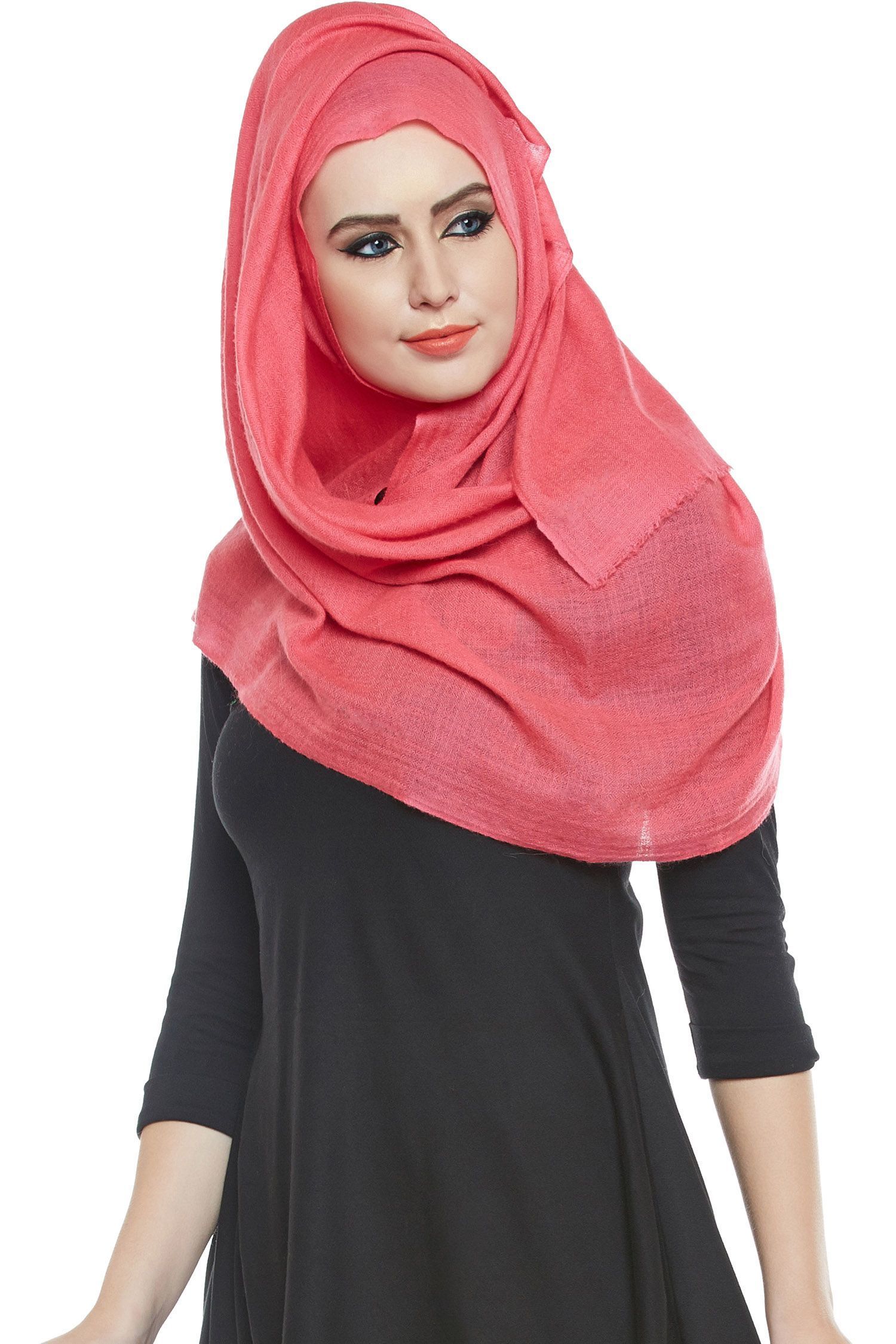 Bubblegum Pink Pashmina Hijab | Handmade Cashmere Head Scarf