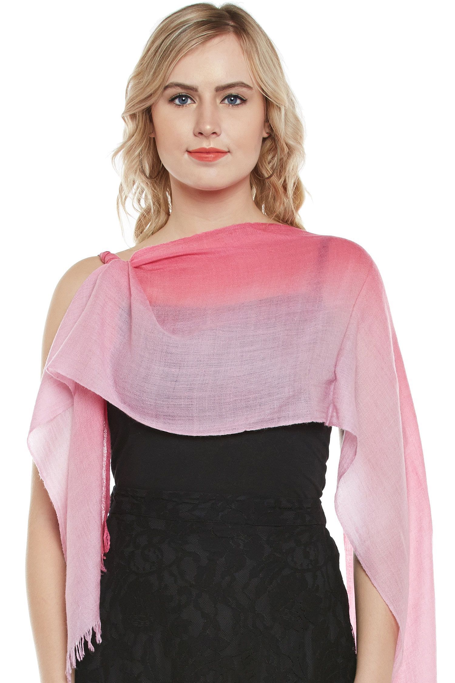 Candy Floss Ombre Cashmere Scarf | Pure Pashmina