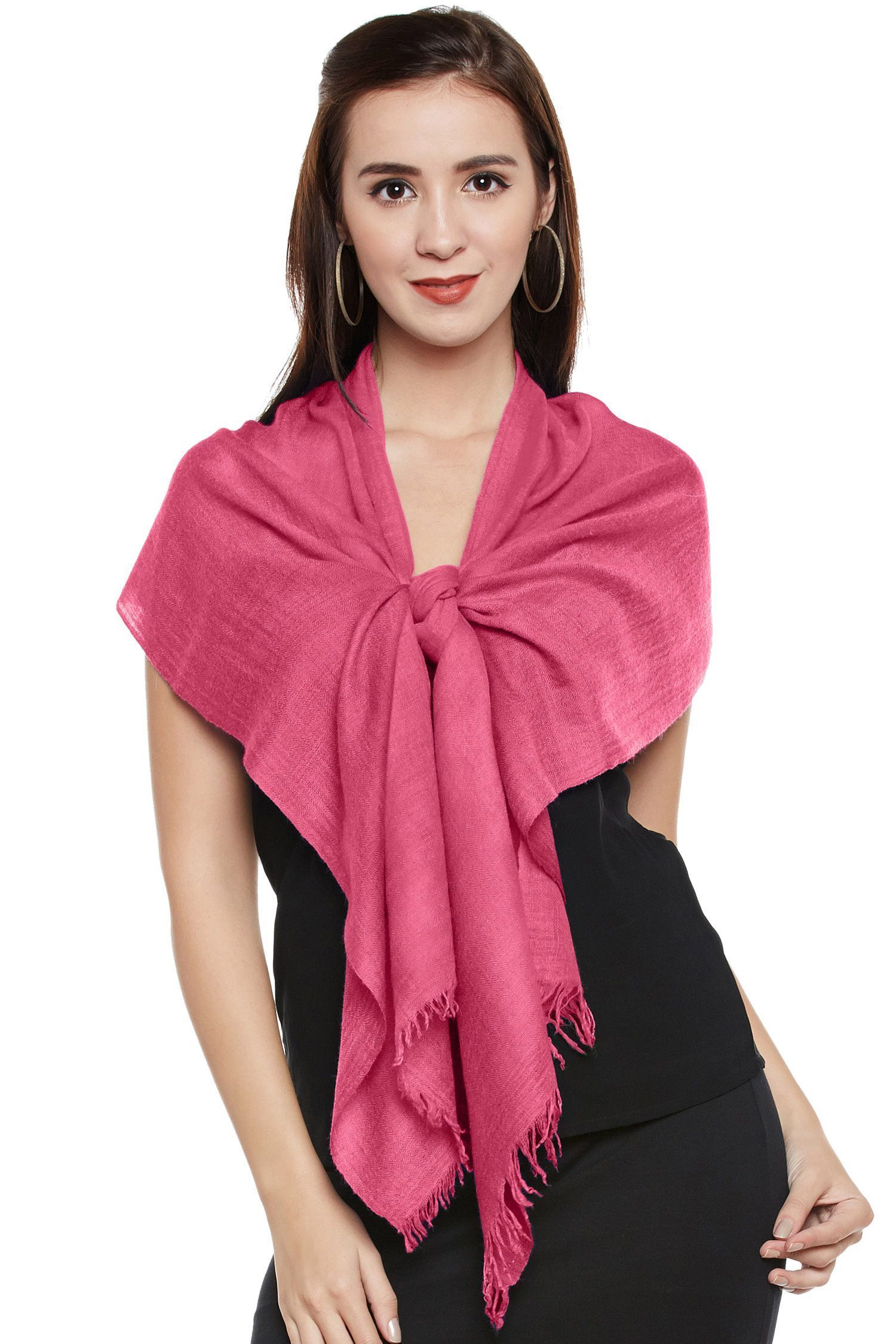 Candy Pink Cashmere Scarf | Pure Pashmina
