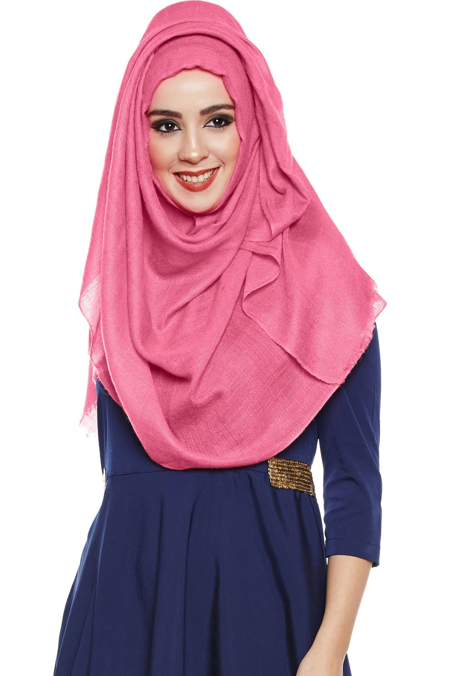 Candy Pink Pashmina Hijab | Handmade Cashmere Head Scarf