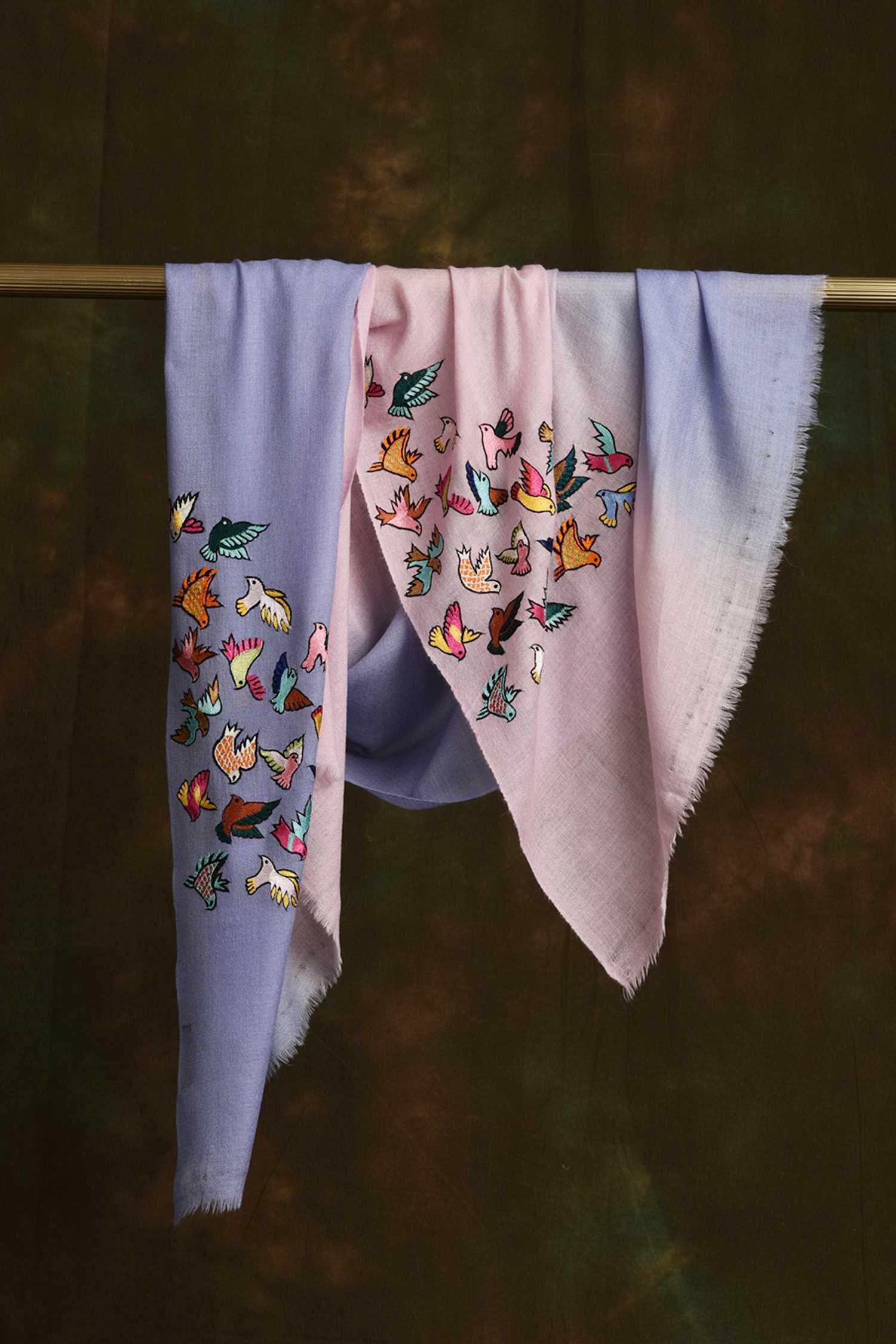 Charmer Embroidered Cashmere Scarf | Pure Pashmina