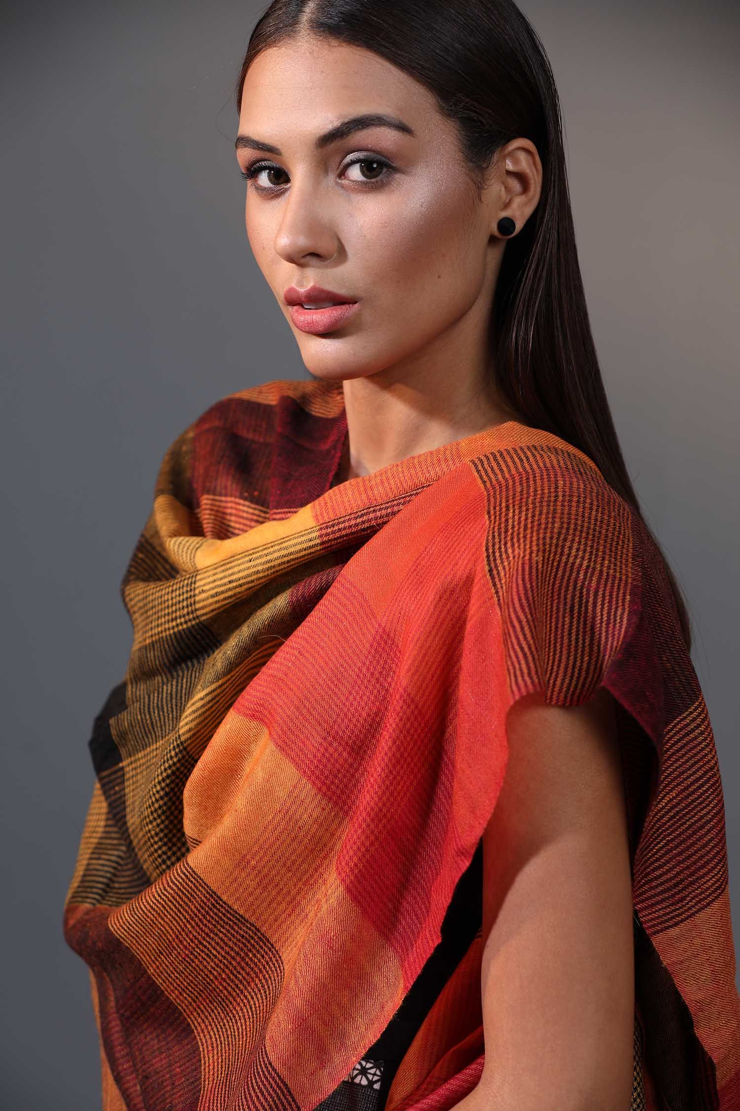Colour Blocks Cashmere Wrap | Pure Pashmina