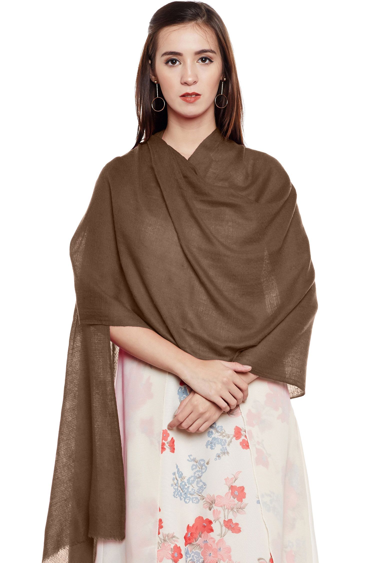 Dark Brown Cashmere Wrap | Pure Pashmina