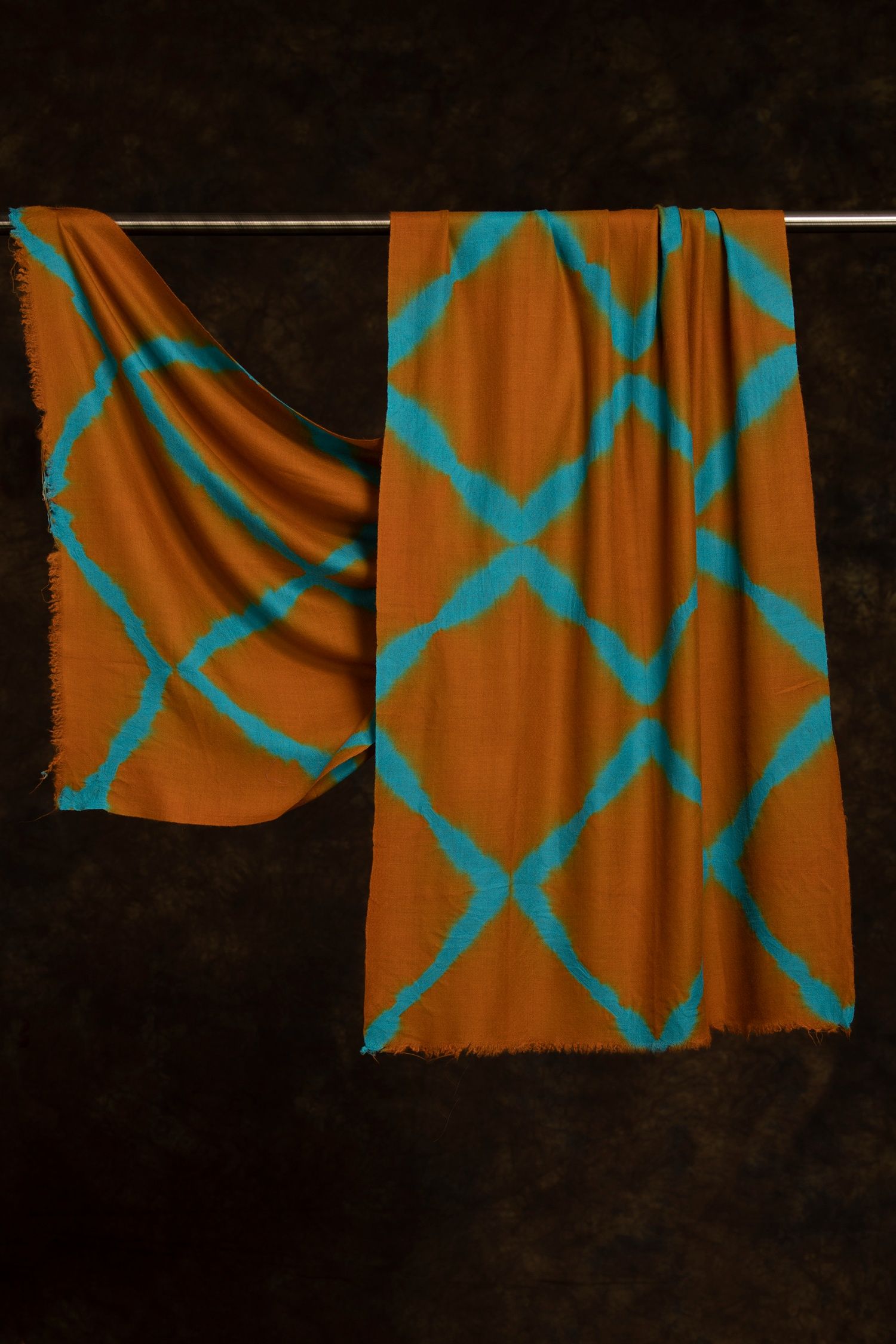 Drenched In Sunset Shibori Cashmere Scarf