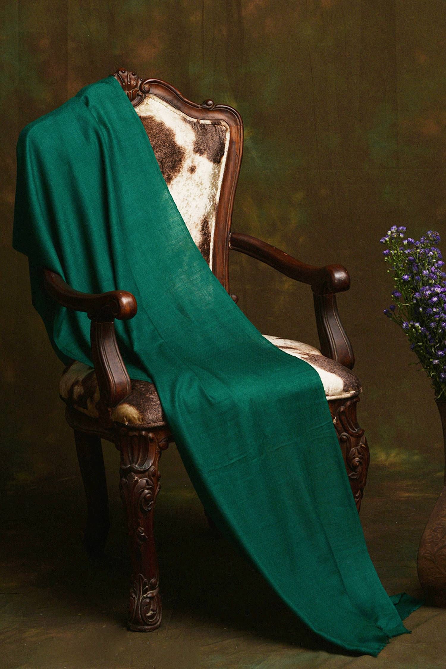 Emerald Green Pashmina Shawl | Men's Cashmere