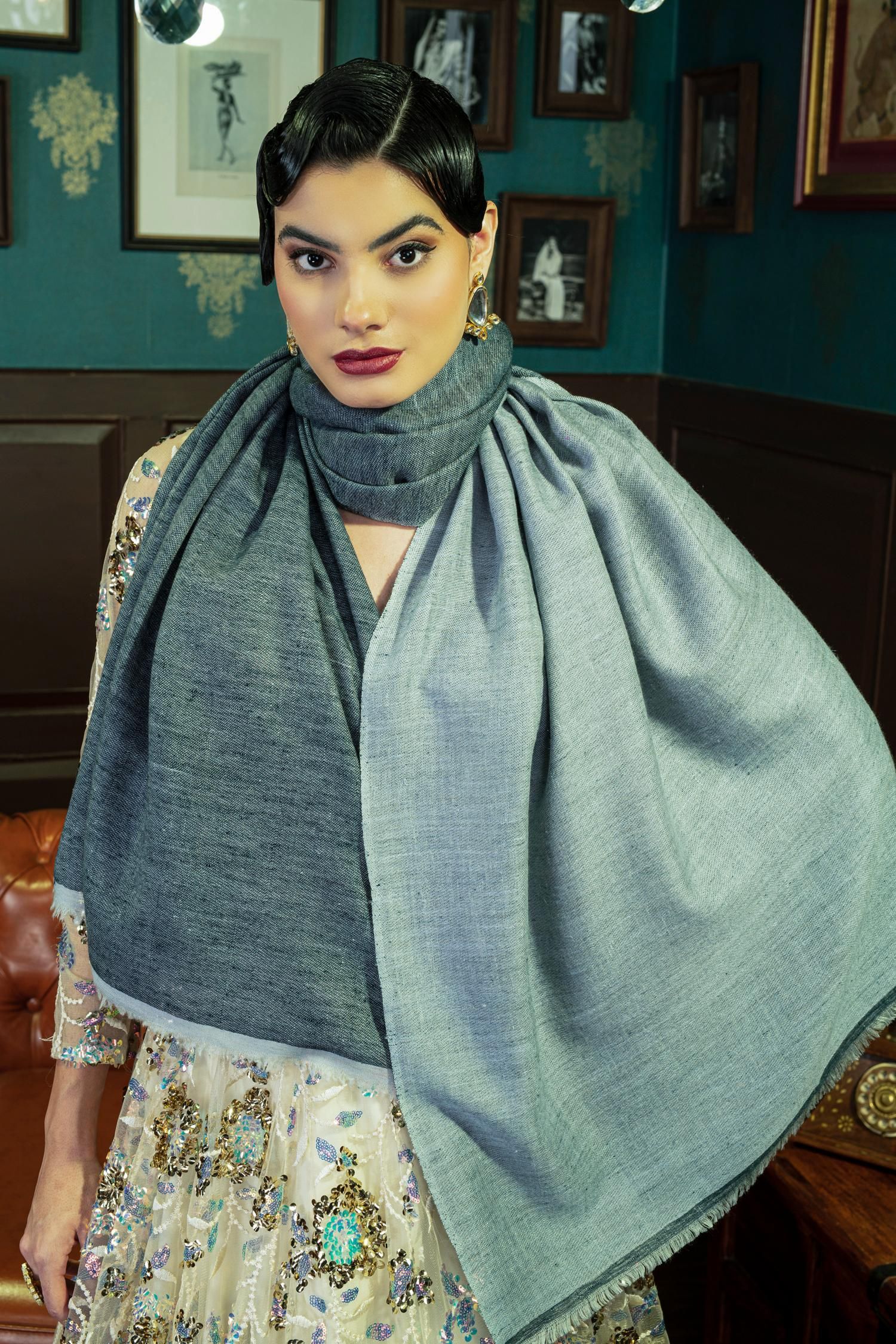 Emory Reversible Cashmere Wrap