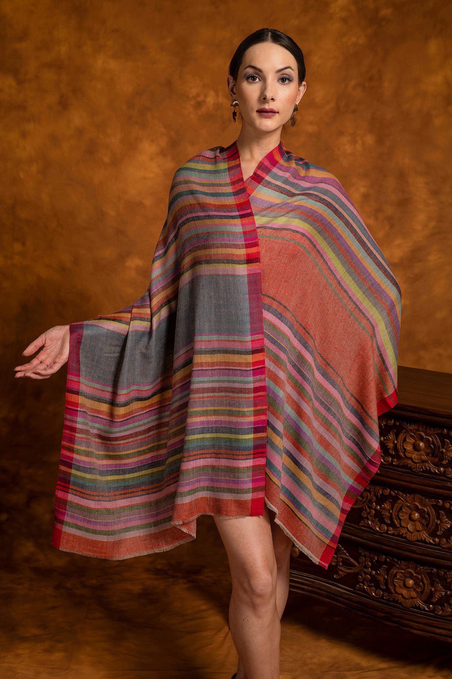 Endearing Shades Cashmere Wrap