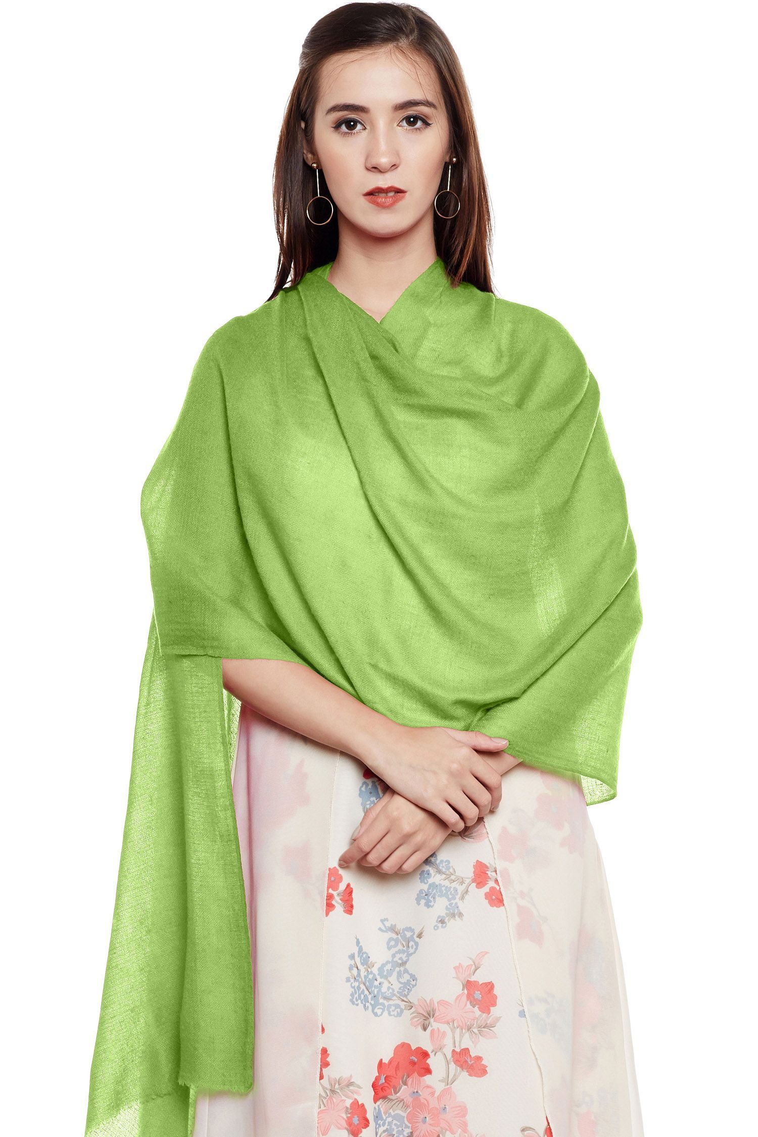 Fern Green Cashmere Wrap | Pure Pashmina