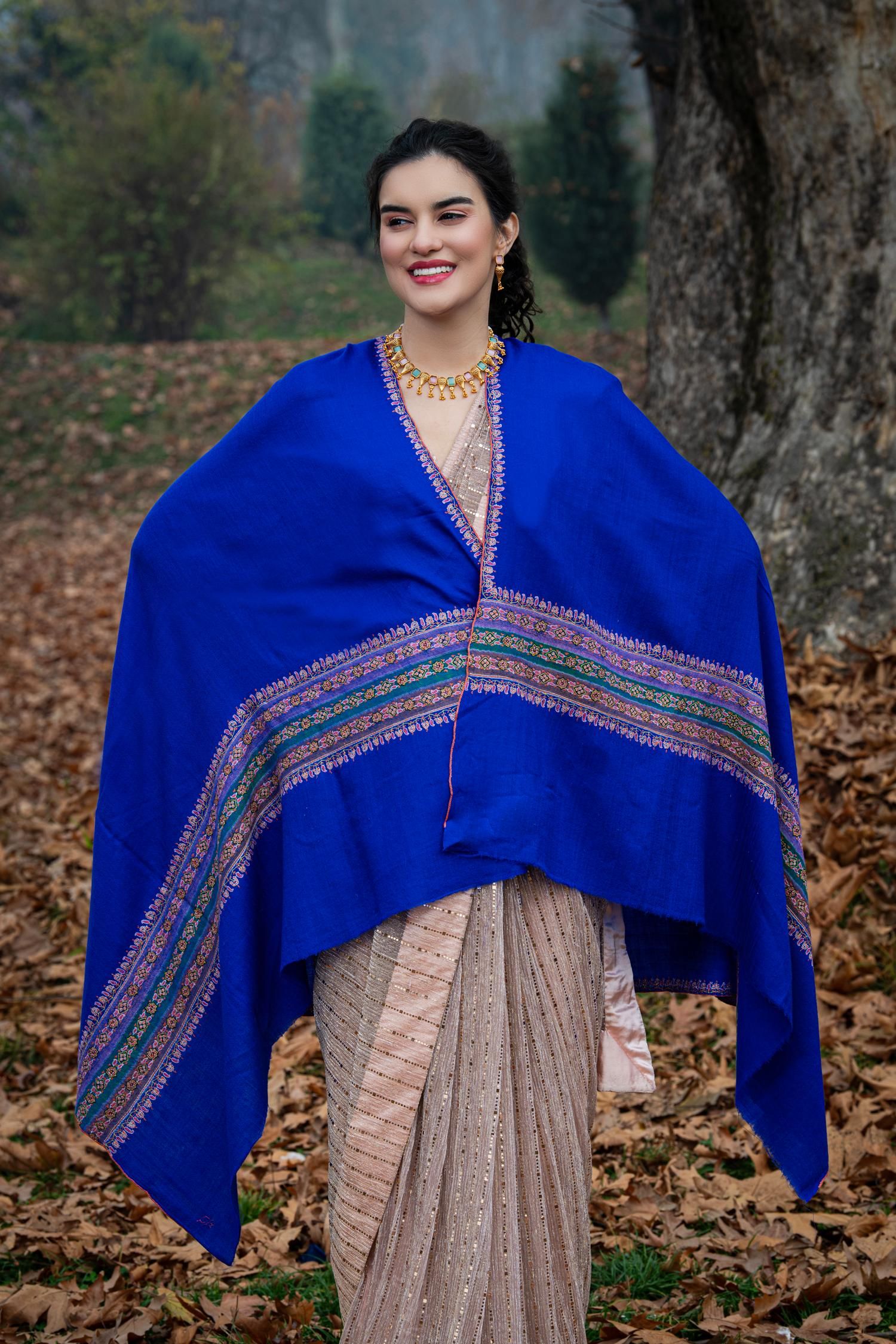 Kasrah Blue Pashmina Shawl