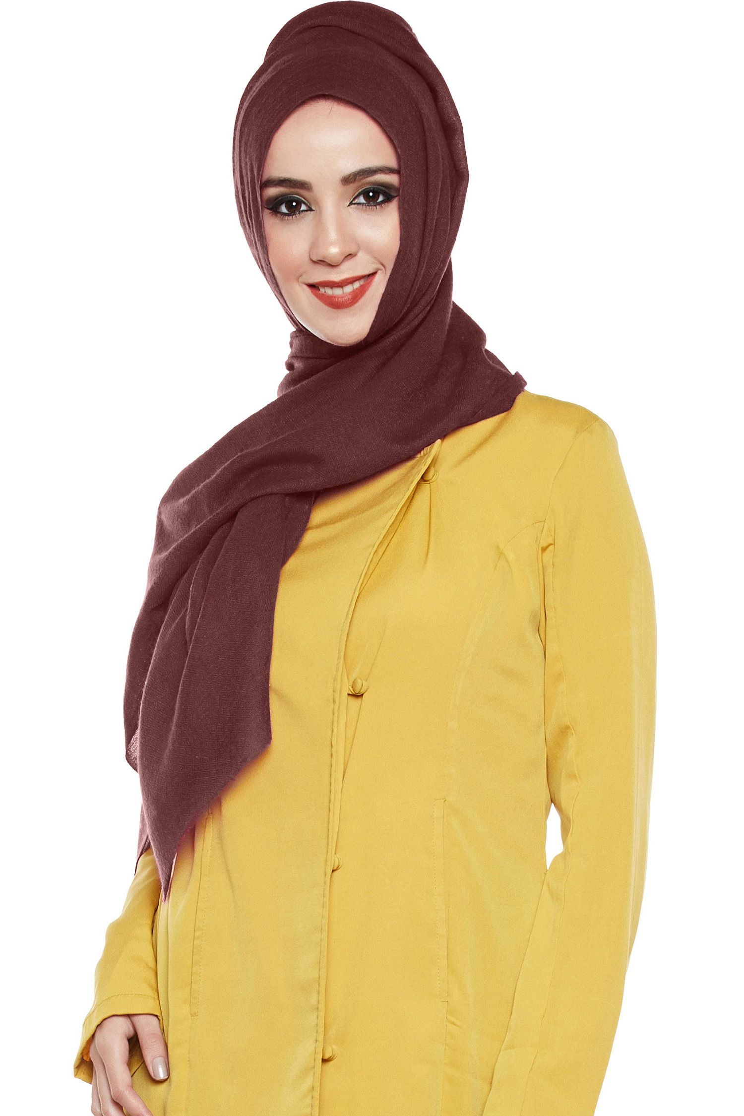 Marsala Pashmina Hijab | Handmade Cashmere Head Scarf