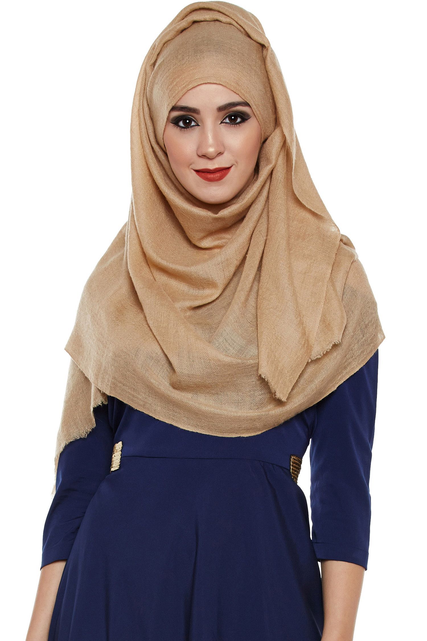 Mocha Pashmina Hijab | Handmade Cashmere Head Scarf