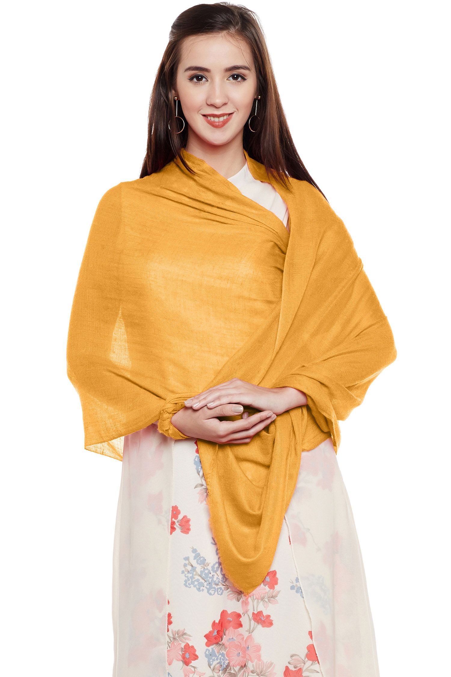 Mustard Cashmere Wrap | Pure Pashmina