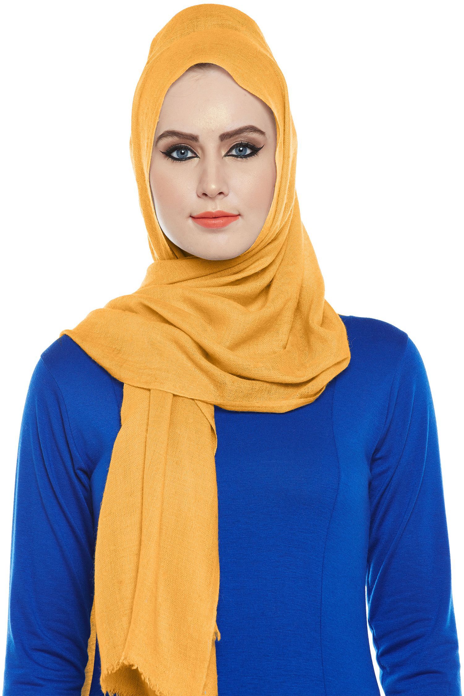 Mustard Pashmina Hijab | Handmade Cashmere Head Scarf