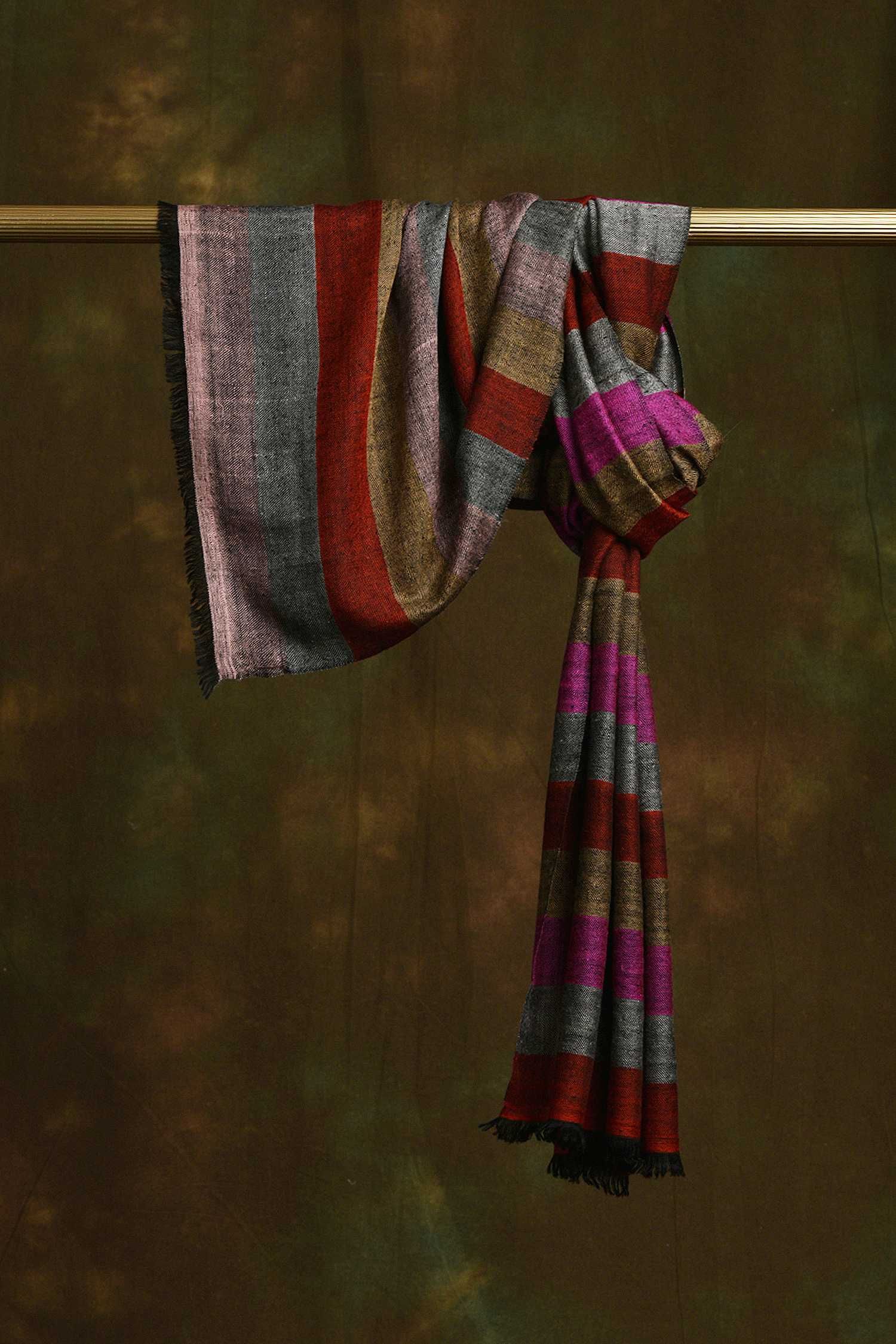 Parwana Multicoloured Cashmere Scarf | Pure Pashmina