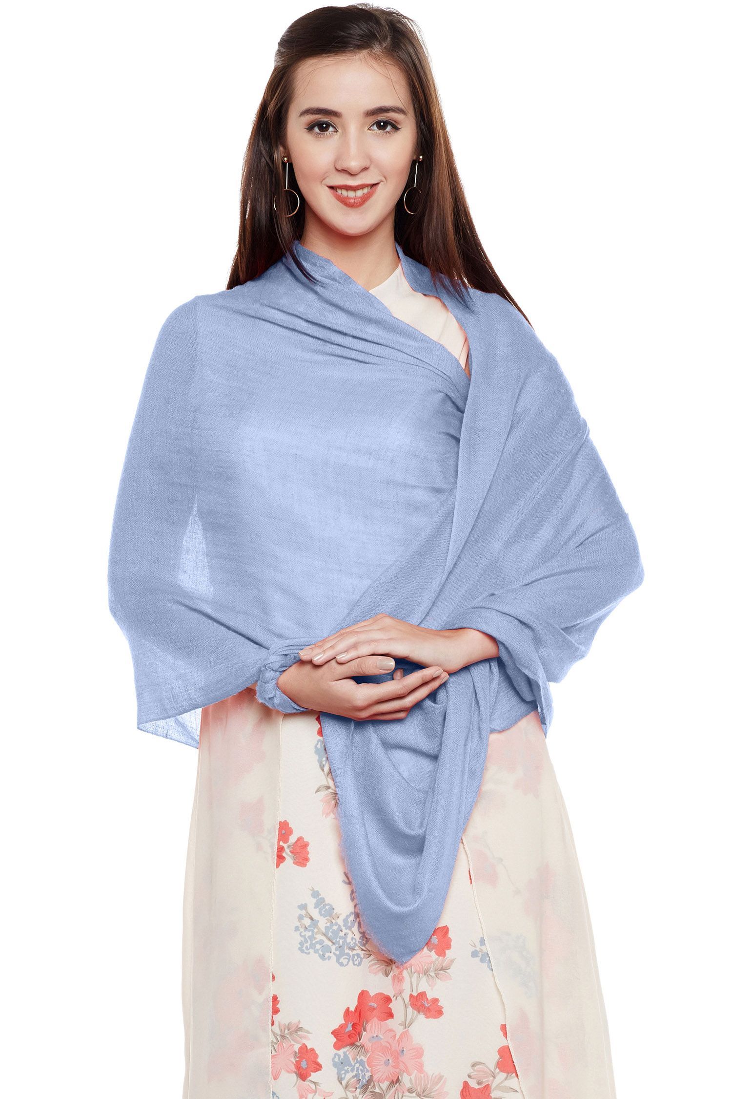Powder Blue Cashmere Wrap | Pure Pashmina
