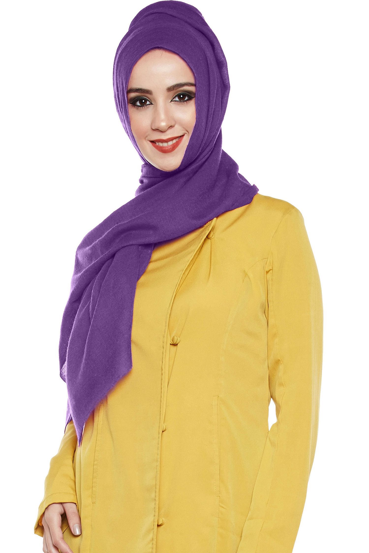 Purple Pashmina Hijab | Handmade Cashmere Head Scarf