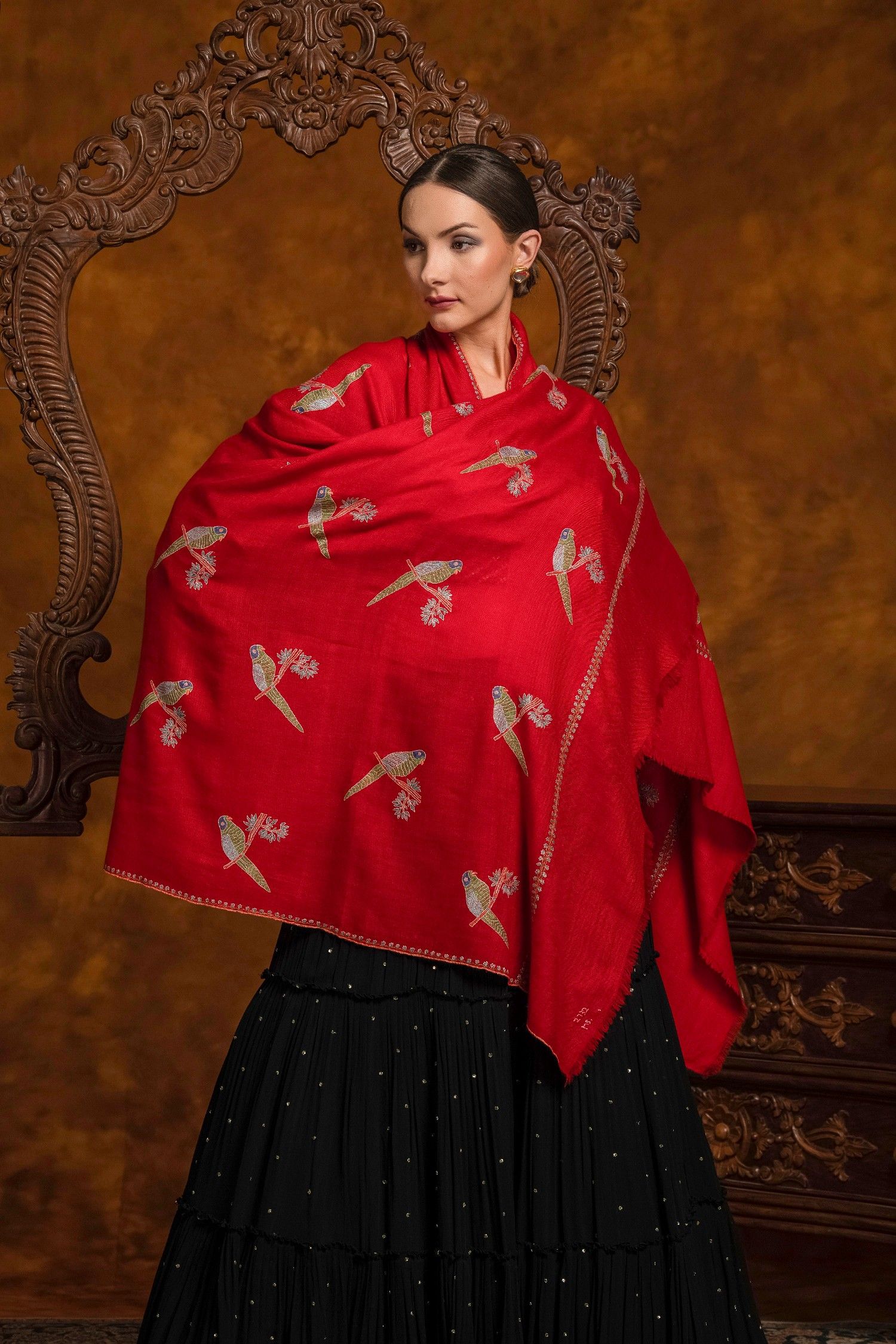 Reverie of Red Pashmina Shawl
