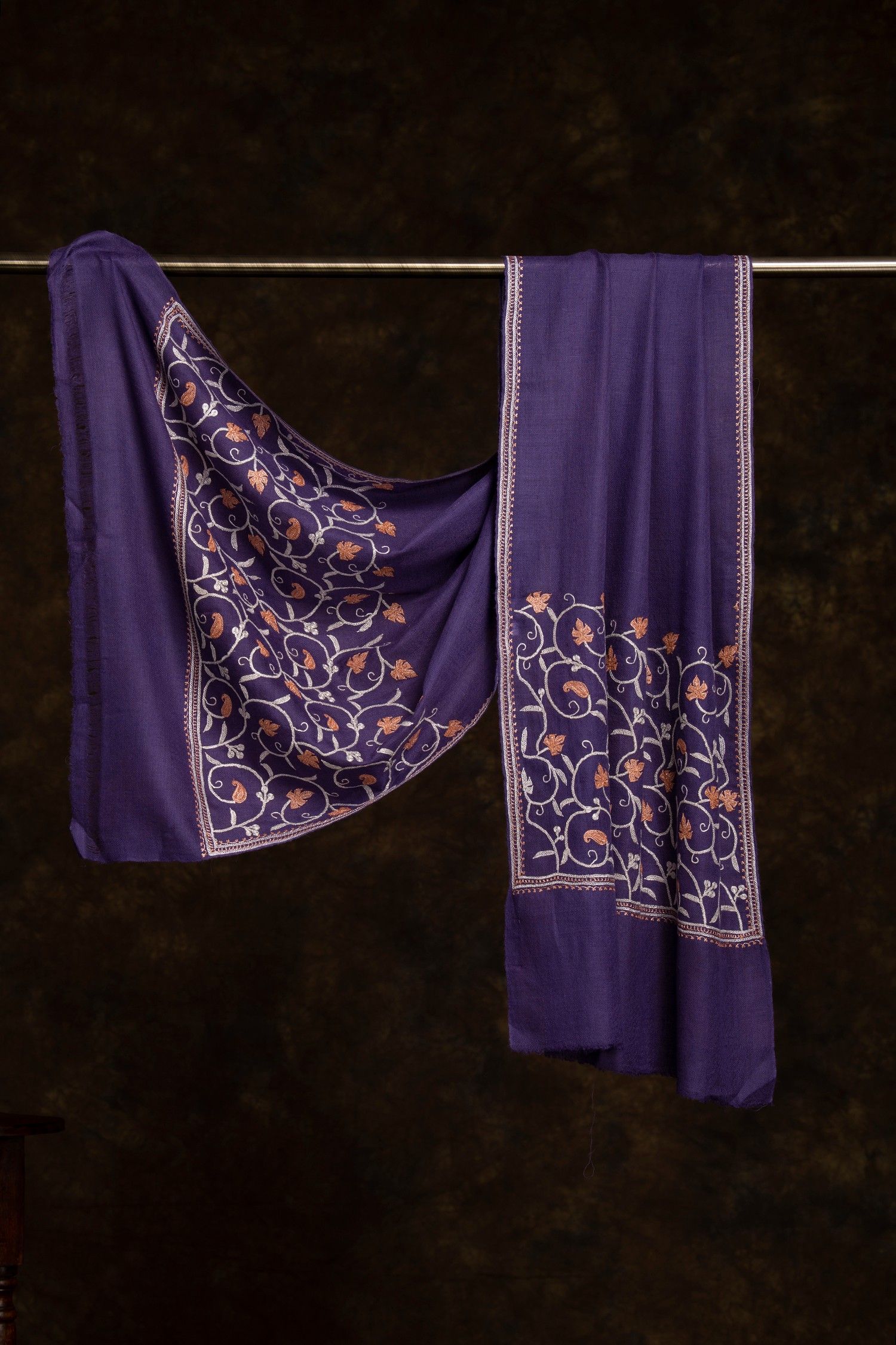 Romping Purple Cashmere Scarf