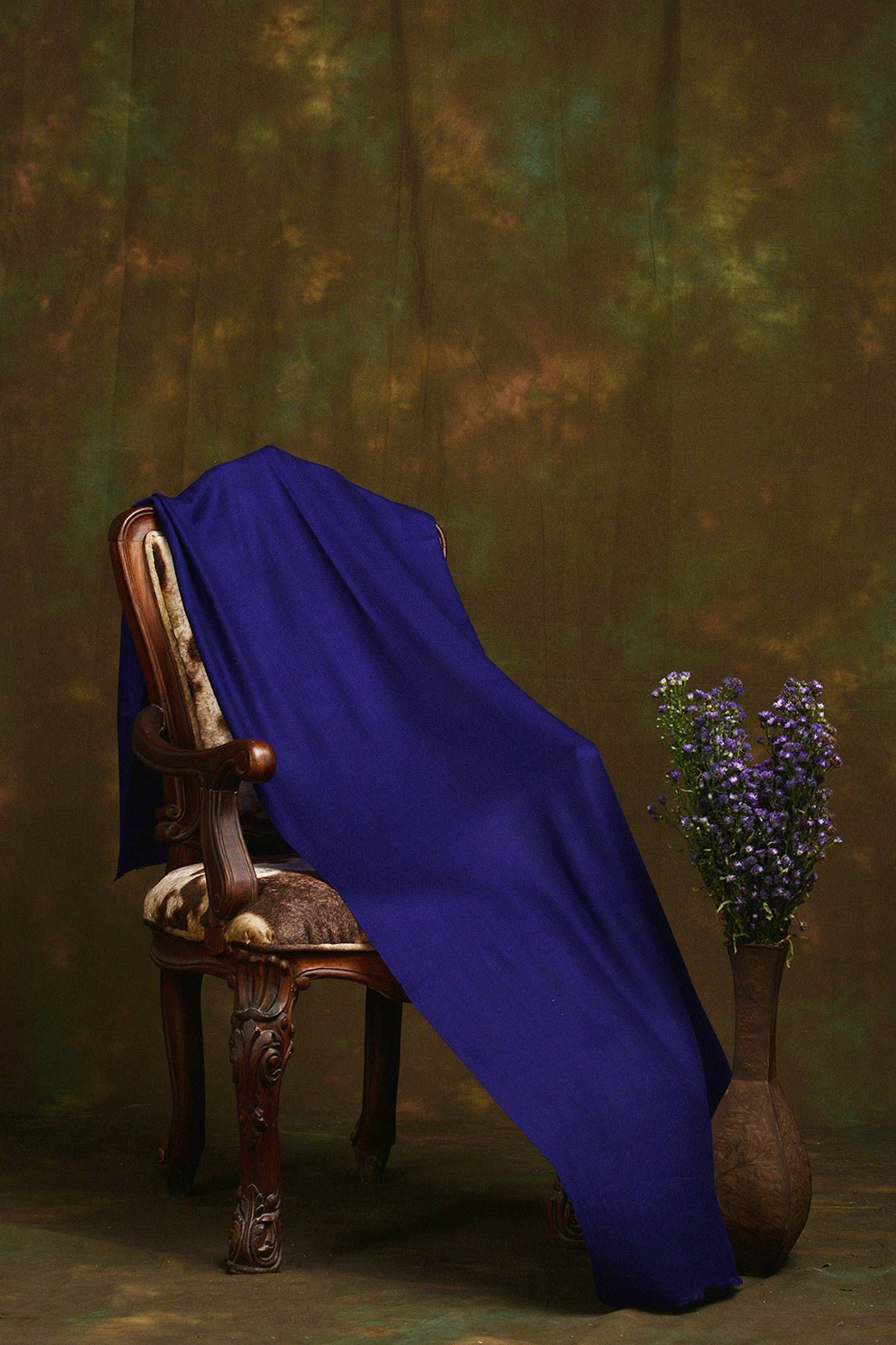 Royal Blue Cashmere Scarf | Pure Pashmina