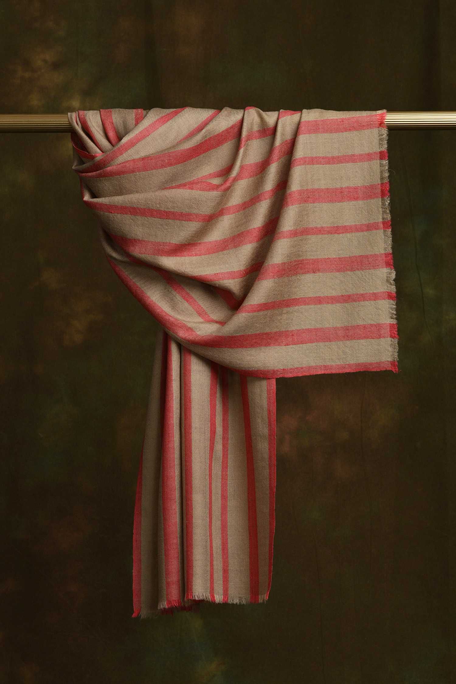 Shaheen Red Cashmere Scarf | Pure Pashmina