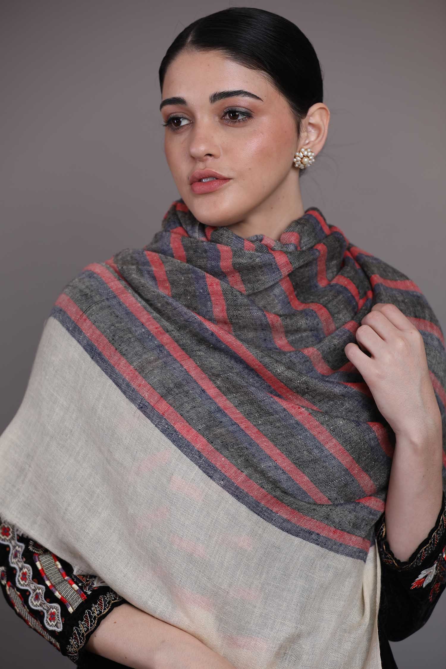 Striped Theory Cashmere Wrap | Pure Pashmina