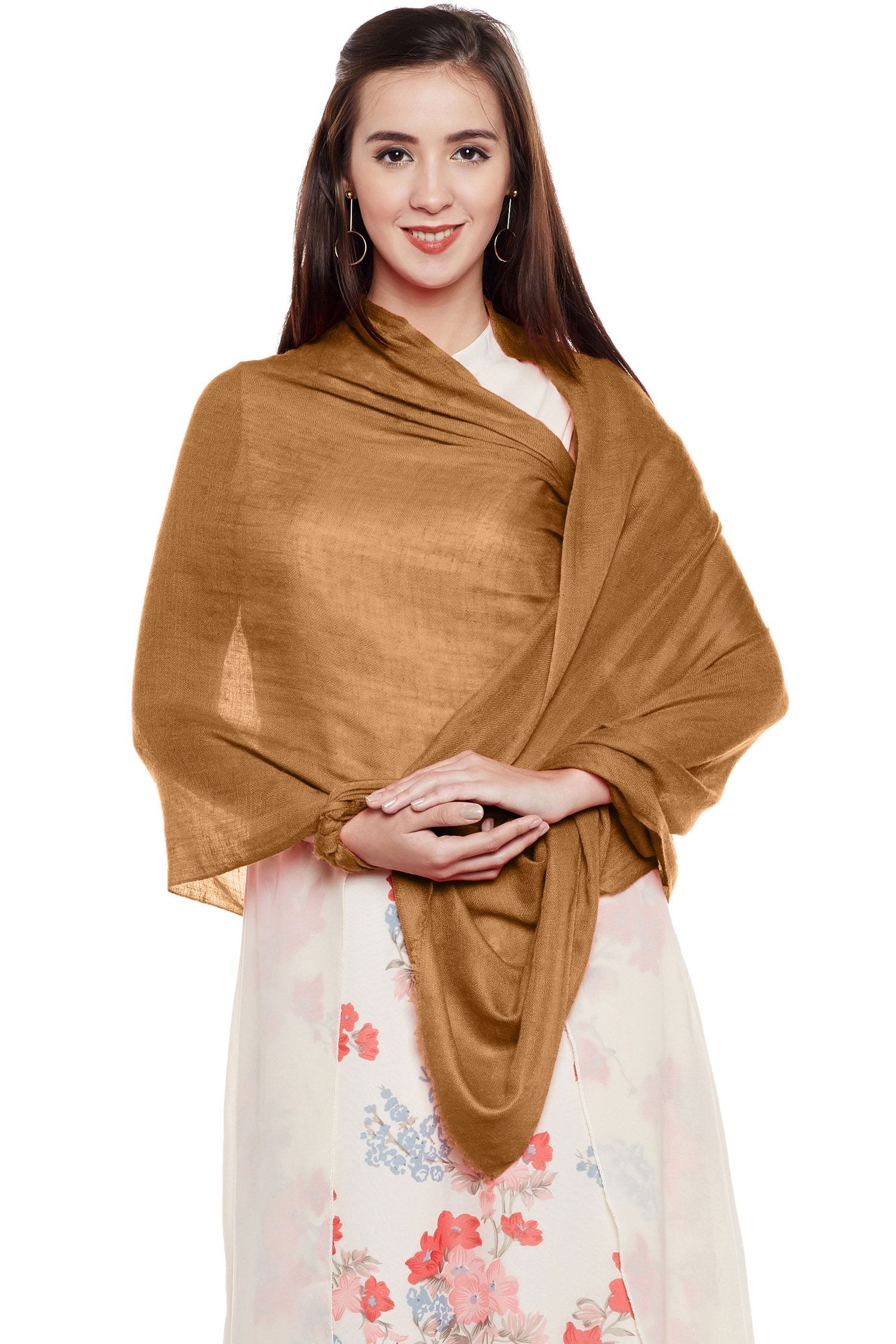 Sudan Brown Cashmere Wrap | Pure Pashmina