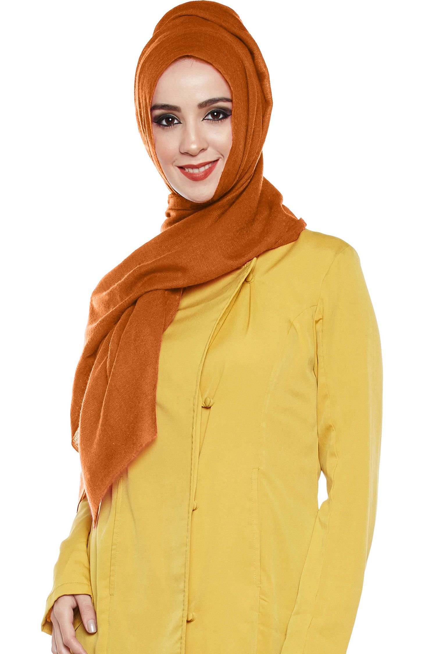 Sunset Yellow Pashmina Hijab | Handmade Cashmere Head Scarf