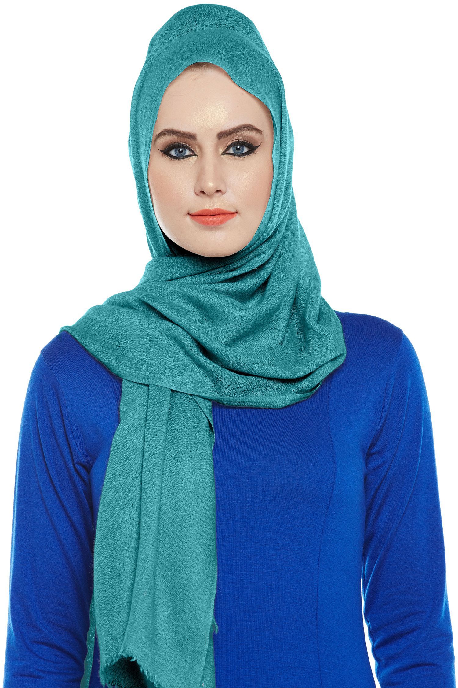 Teal Pashmina Hijab | Handmade Cashmere Head Scarf