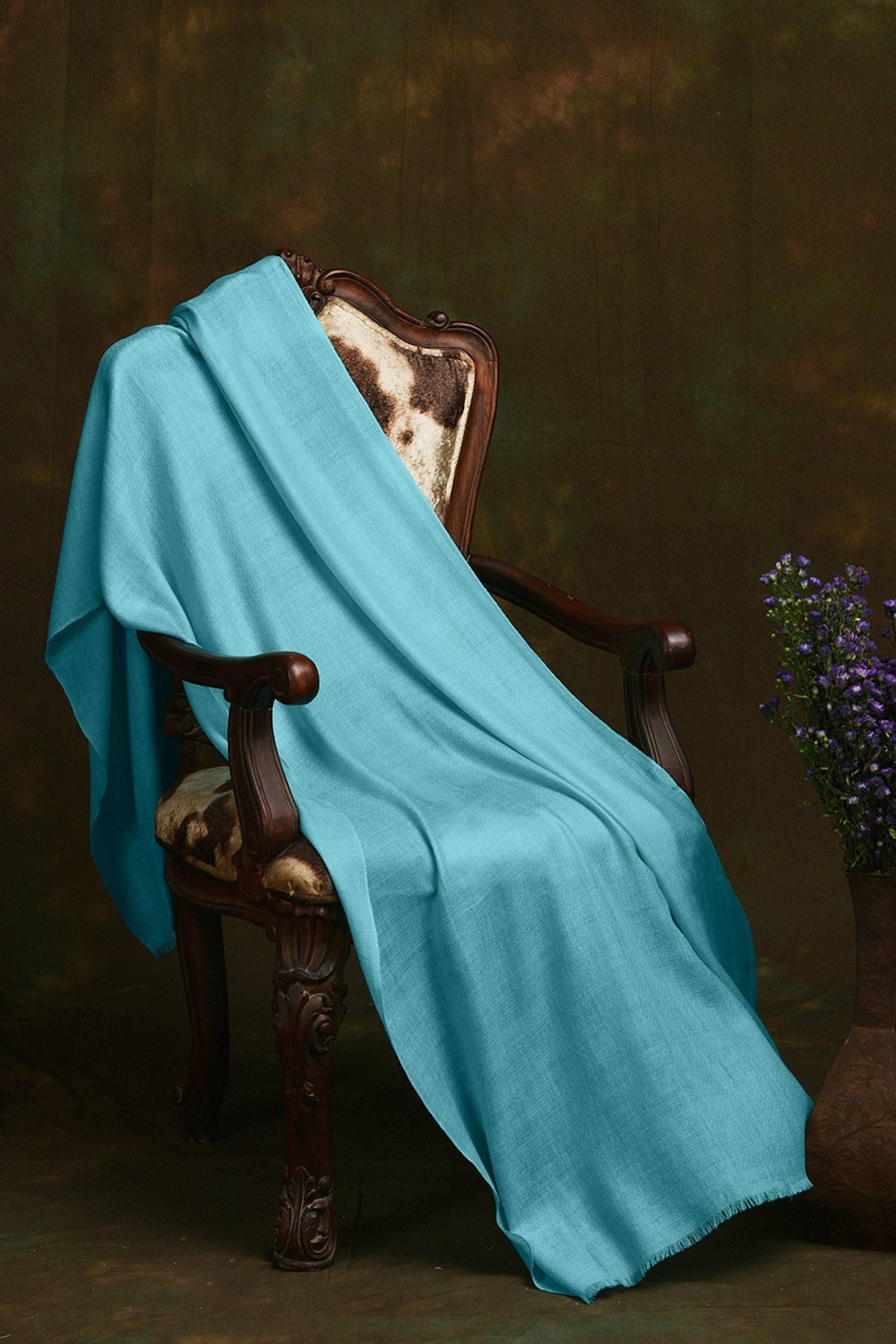 Turquoise Cashmere Scarf | Pure Pashmina