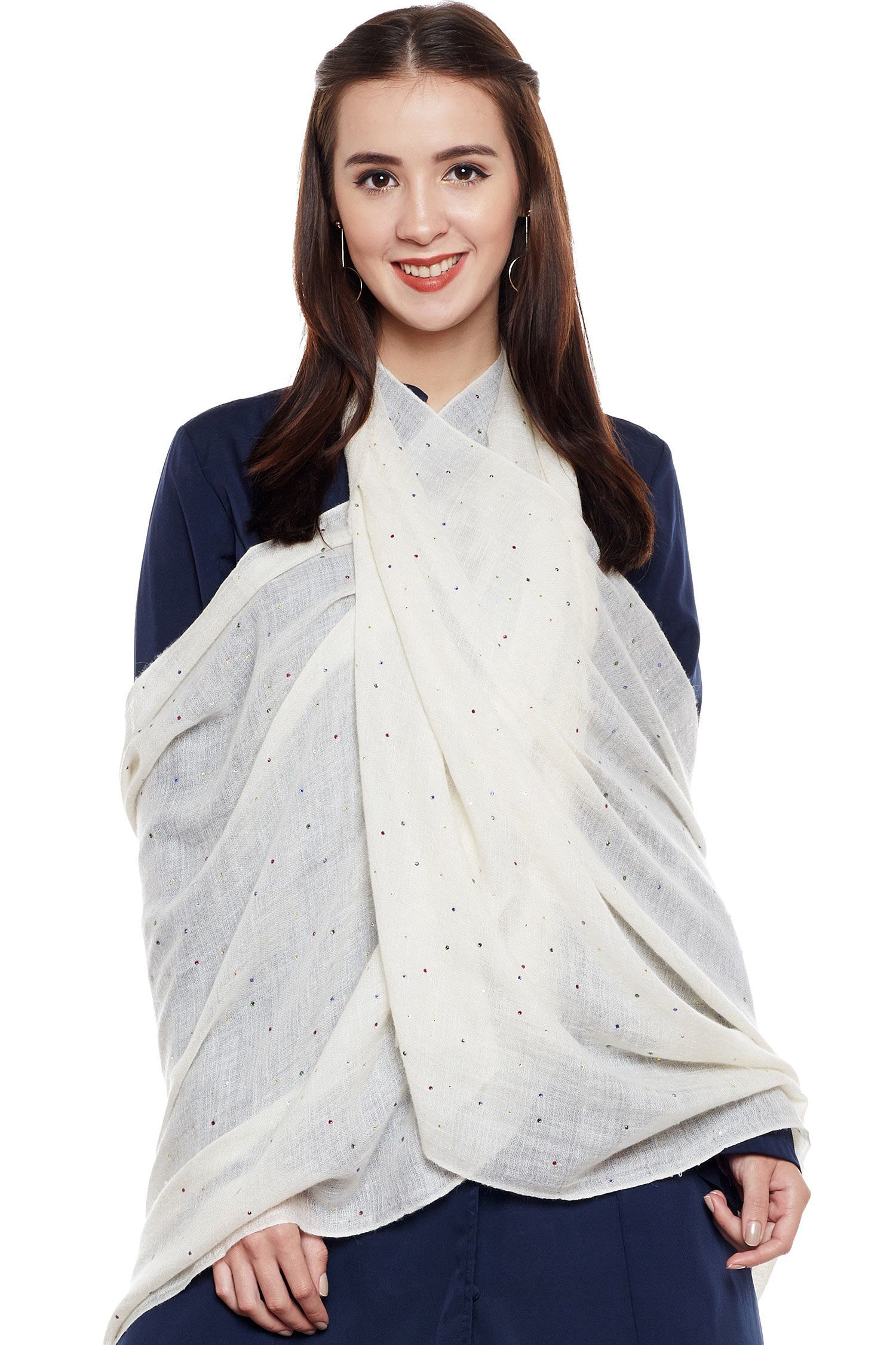 yorkscarves White Pashmina Scarf