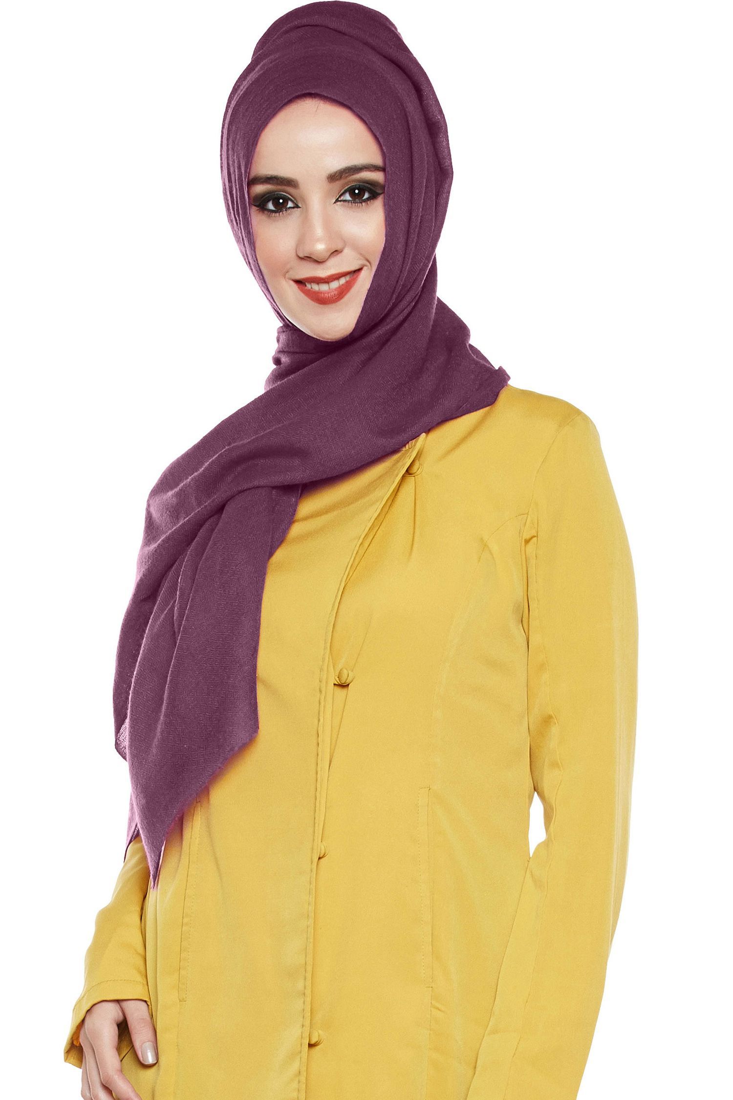 Wine Pashmina Hijab | Handmade Cashmere Head Scarf