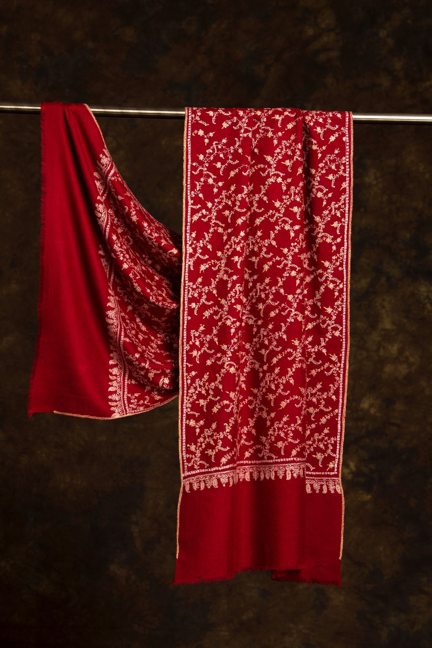 Woe of Lover Red Cashmere Scarf