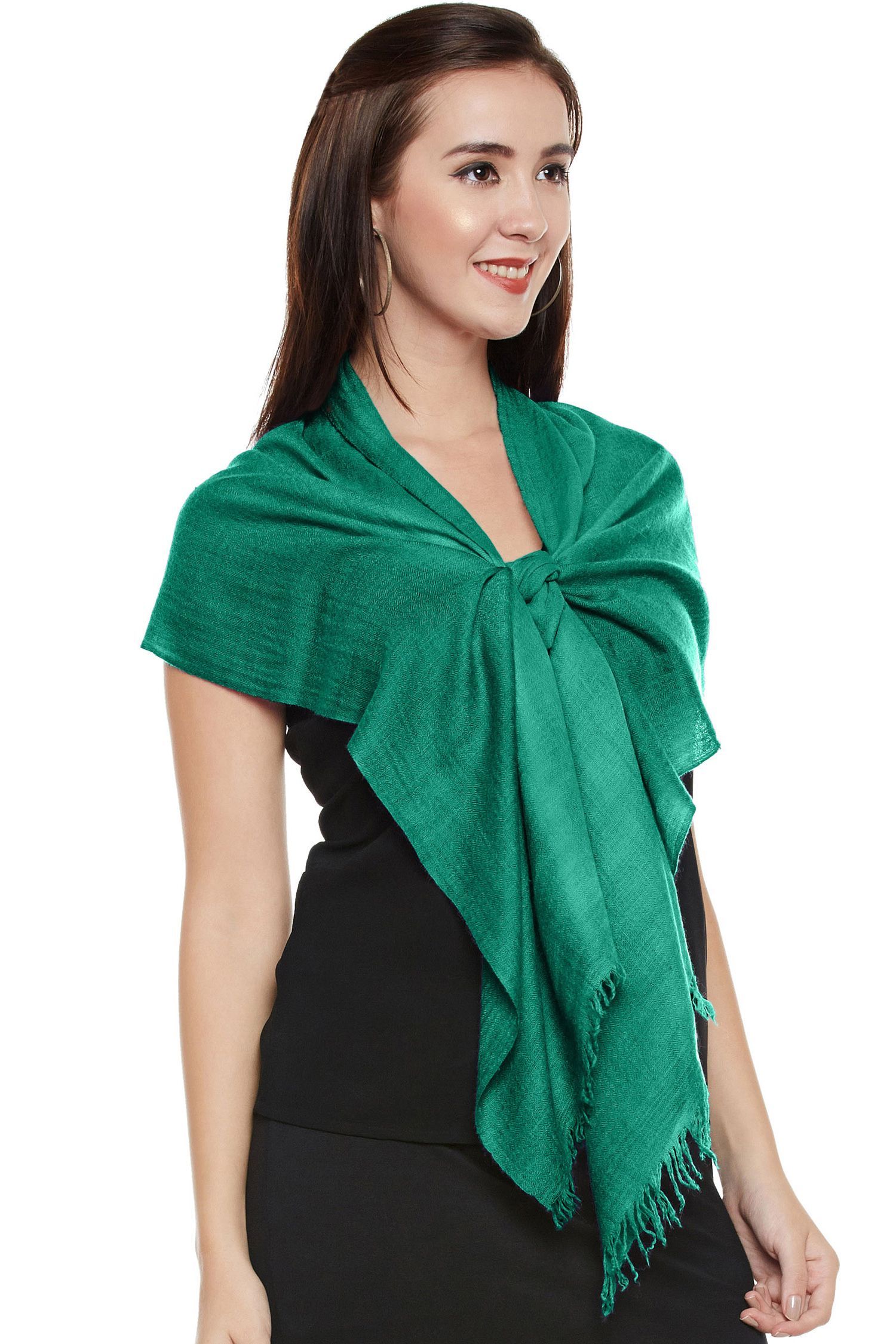 Buy Authentic Emerald Green Cashmere Scarf | Pure Pashmina - 100% ...