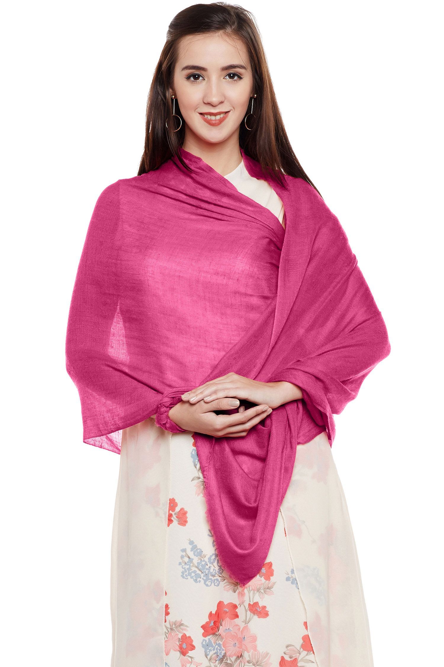 Buy Authentic Pink Cashmere Wrap | Pure Pashmina - 100% Cashmere Online