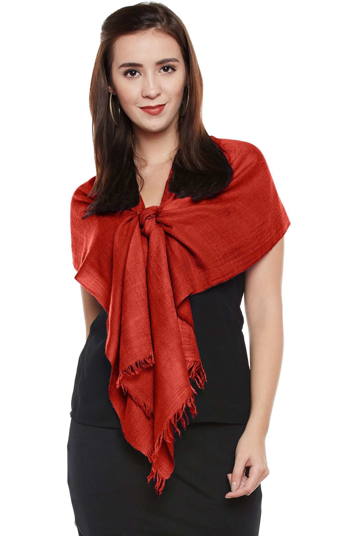 Buy Authentic Red Cashmere Scarf | Pure Pashmina - 100% Cashmere Online