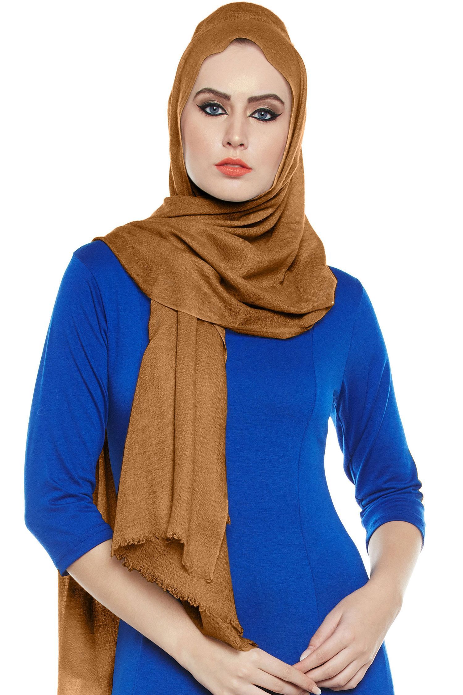 Sudan Brown Pashmina Hijab | Handmade Cashmere Head Scarf